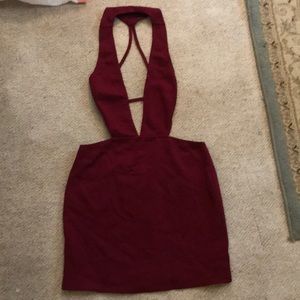 Cutout Tobi maroon dress,never worn